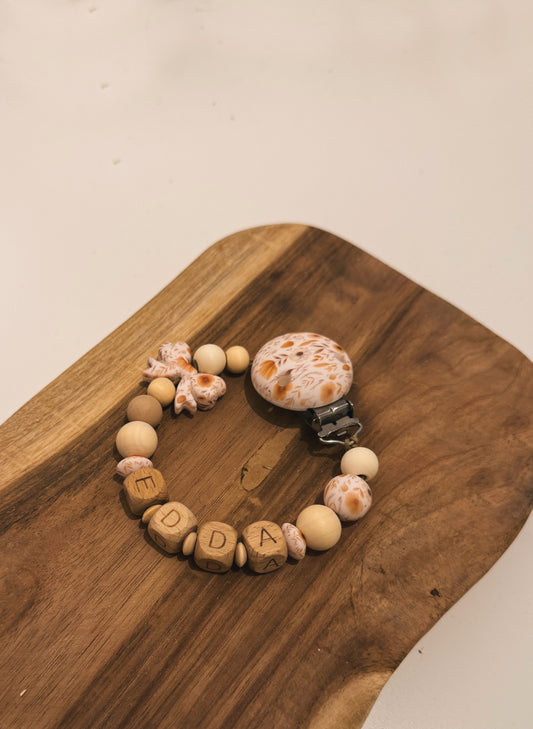 Schnullerkette mit Namen personalisierbar | mit oder ohne Schleife | Feldblumen