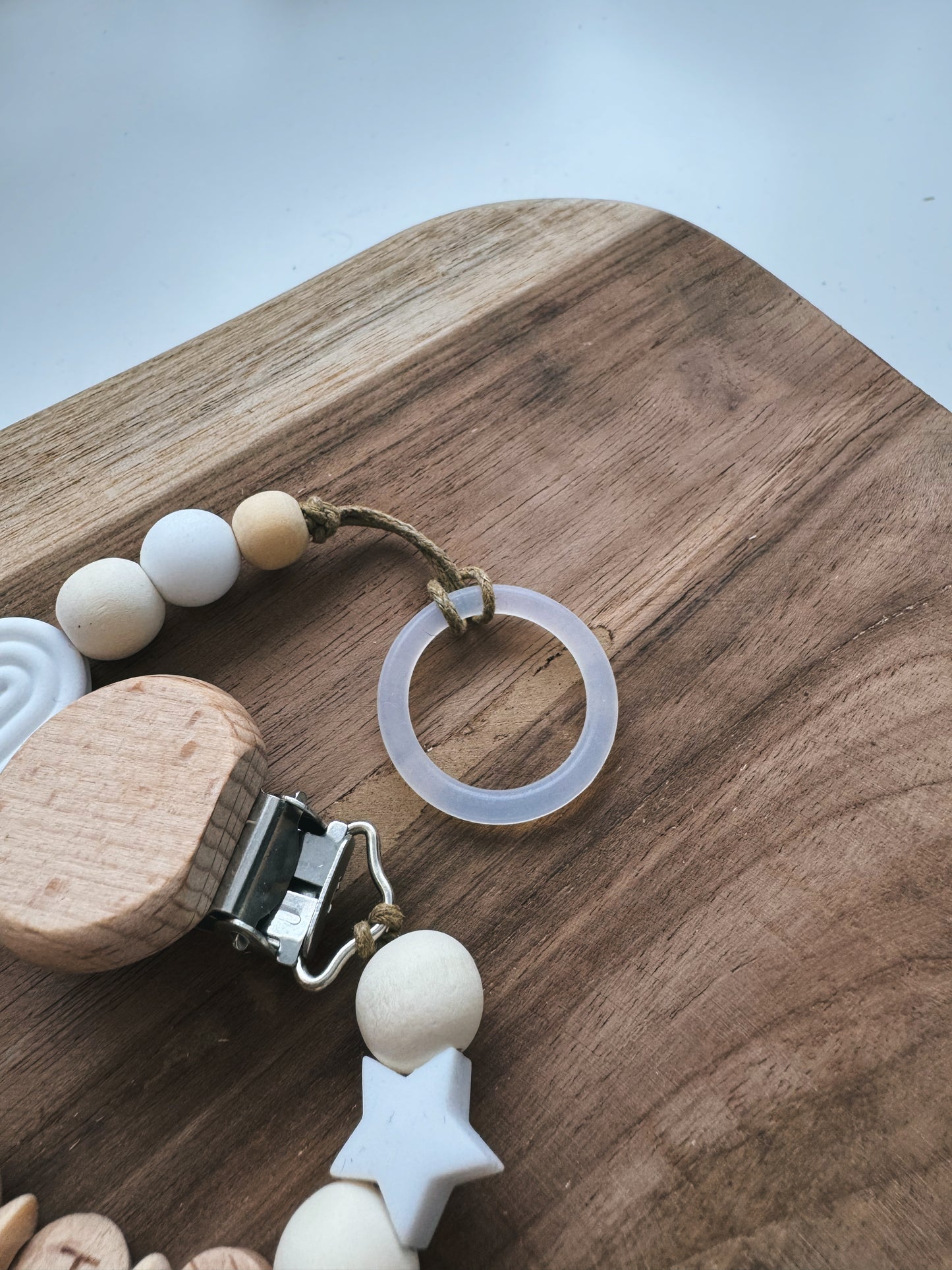 Schnullerkette mit Namen personalisierbar | Herz