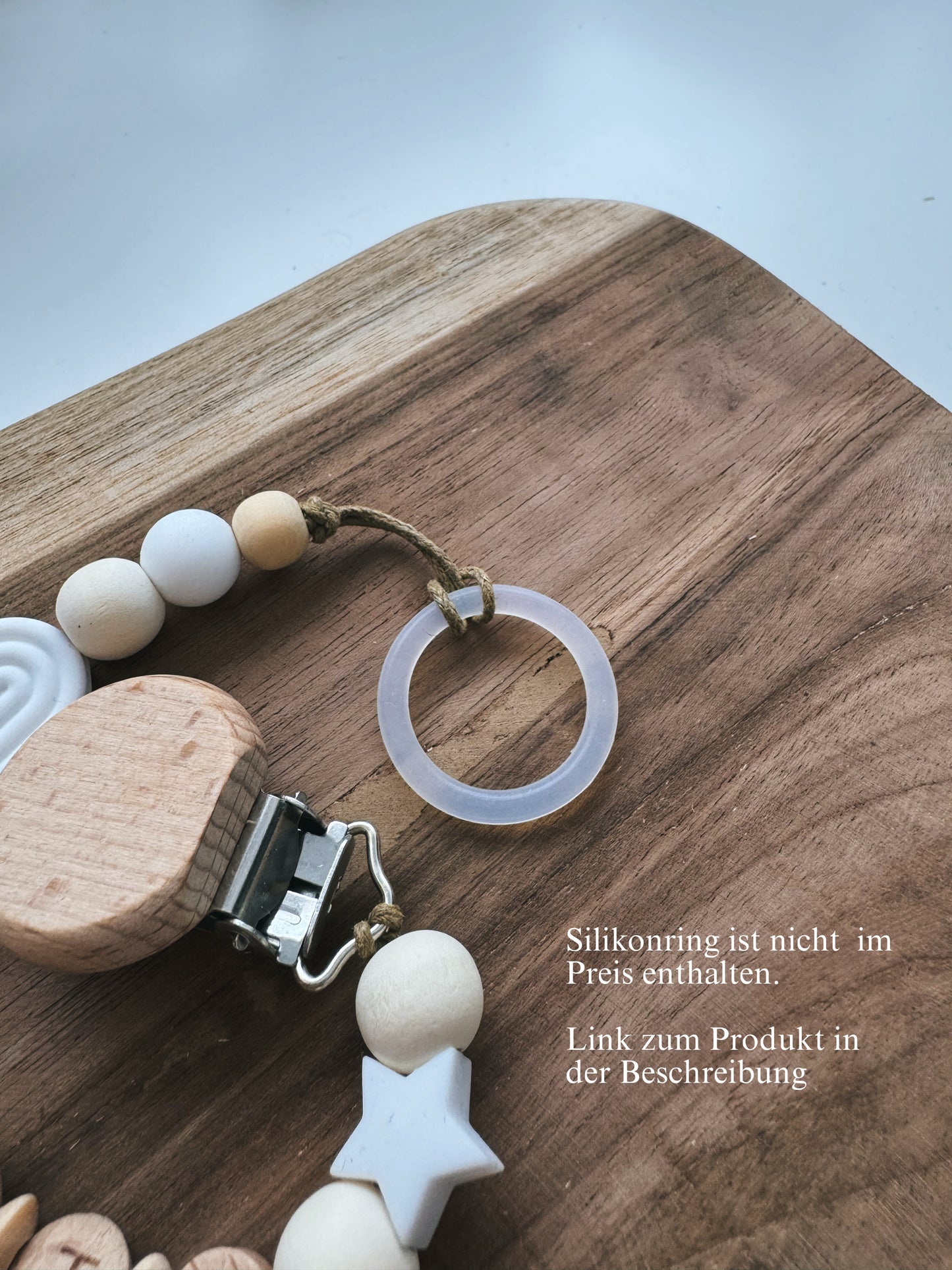 Schnullerkette mit Namen personalisierbar | Herz