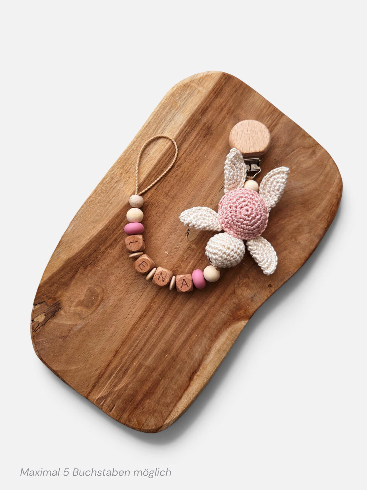 Schildkrötenglück - Kinderwagenkette, Greifring & Schnullerkette mit Namen personalisierbar | rosé |